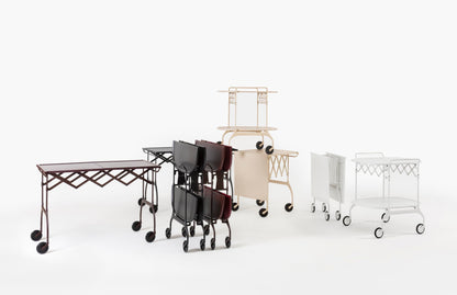 Kartell Battista klappbarer Servierwagen in Weiss