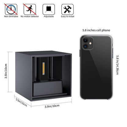 K-Bright LED Aussenwandleuchte 4er Set – Anthrazit, Warmweiss