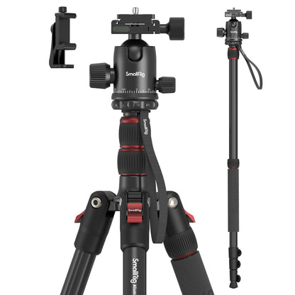 SMALLRIG 3935 Kamerastativ, Aluminium-Dreibein & Einbeinstativ, 15 kg