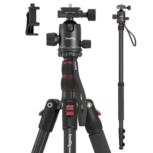 SMALLRIG 3935 Kamerastativ, Aluminium-Dreibein & Einbeinstativ, 15 kg