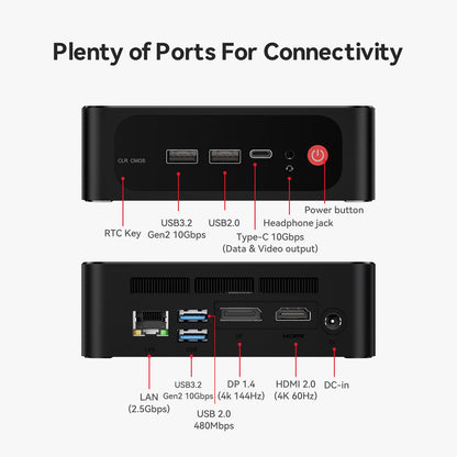 Beelink SER5 MAX Mini Desktop PC - Ryzen R7 6800H 32GB/500GB