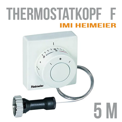 TA Heimeier Thermostat-Kopf Ferneinsteller Kapillarrohr 5m Weiss
