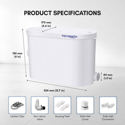 Aquamatix Silencio 2 Sanitärpumpe 400W, 2 Einlässe