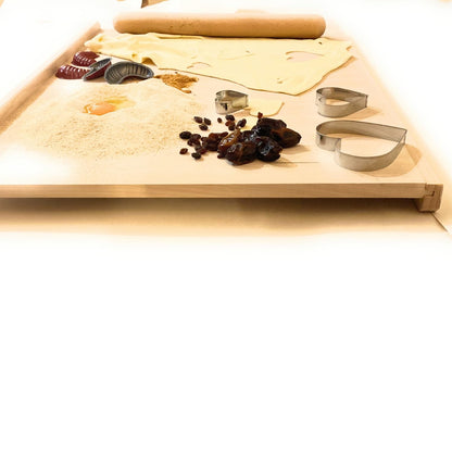 CULIMI Holzbackbrett Teigbrett – grosses Nudelbrett 70x50 cm