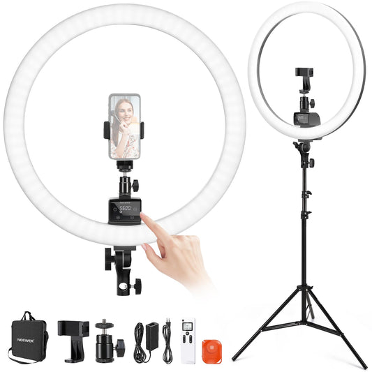 NEEWER Ringlicht SRP18-2,4G 18 Zoll LED, 2,4G Steuerung – Schwarz