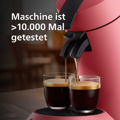 Philips Senseo Original Plus Kaffeepadsmaschine - Sanftes Rot (CSA210/35)