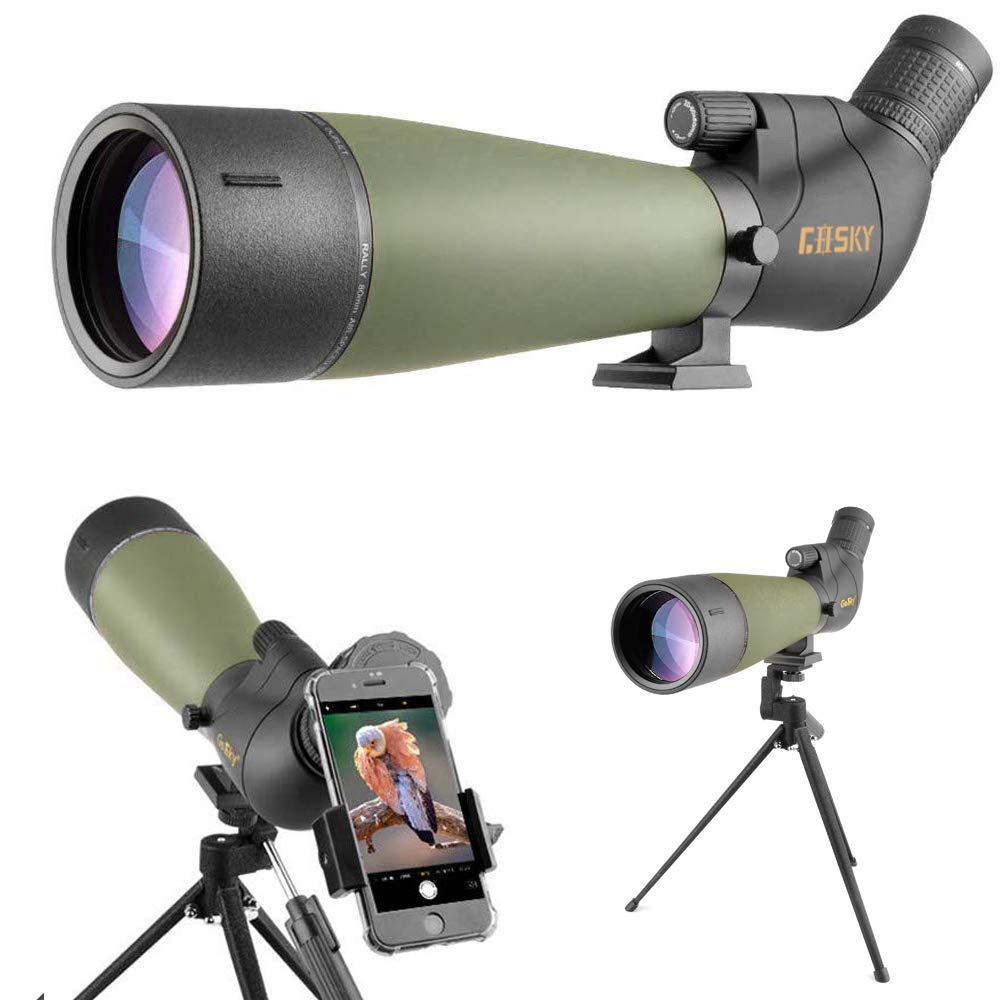 Gosky 20-60x80 Porro Prism Spektiv - Vogelbeobachtung. Schwarzes Spektiv für 20-60x Fernbeobachtung.