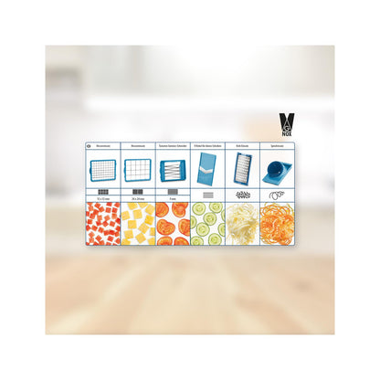 Genius Nicer Dicer Chef Gemüseschneider 15 tlg - Blau