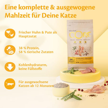 Wellness CORE Sterilised Original Katzenfutter Huhn & Truthahn 4 kg