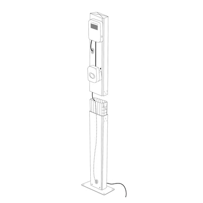 Green Cell EV Stand Wallbox Standsäule mit Kabelhalterung