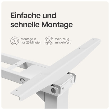 Desktronic Höhenverstellbarer Schreibtisch Gestell – Elektrisch Dual-Motor