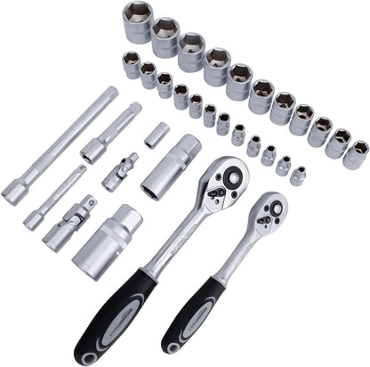 Amazon Basics Haus-Werkzeug-Set - 65 Teile Schwarz/Grau