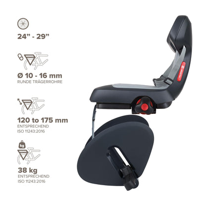 Polisport Guppy Junior CFS Kindersitz Gepäckträger - Grau