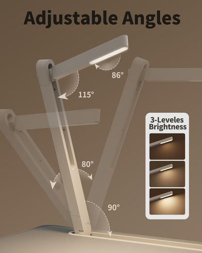 SAIJI Laptoptisch Betttisch mit LED Lampe – Verstellbar