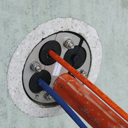 WITTKOWARE 100mm Mauerdurchführung DN100 geteilt 4 Kabel