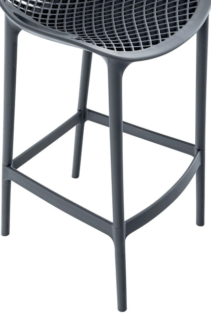 CLP Barhocker Air Kunststoff Pflegeleicht - Dunkelgrau, 75cm