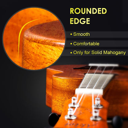 AKLOT AKC23 Konzert-Ukulele 23 Zoll Mahagoni Starter-Set