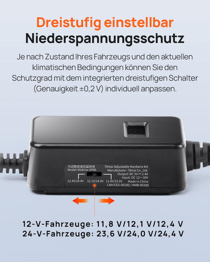 70mai Hardwire Kit UP06 Typ-C für Dashcams mit Niederspannungsschutz