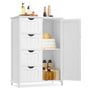 VASAGLE Badezimmerschrank Kommode - 4 Schubladen wolkenweiss LHC042W01