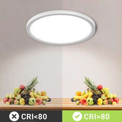 LQWELL LED Deckenleuchte IP44 rund, 36W 6000K 4320lm, Ø 400mm