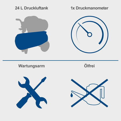 Scheppach HC26Si Kompressor 24L - Ultra Silent, Ölfrei