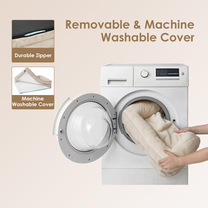 EHEYCIGA Orthopädisches Hundebett Memory Foam - Beige 76x51x16.5cm