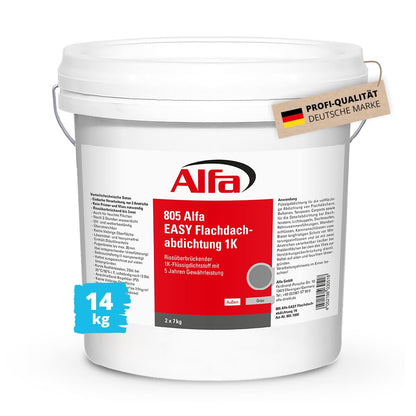 Alfa Flachdachabdichtung Easy 1K Flüssigdichtstoff 14 kg Eimer