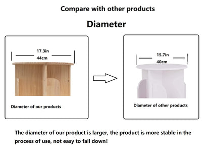 Heehee drehbares Massivholz Bücherregal - 4-stöckig