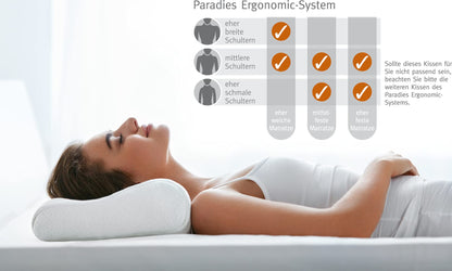 PARADIES reVita Ergonomic Nackenkissen 40x80 cm – Höhe 10 cm