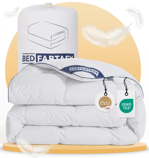 BedFabtasy Feder- und Daunendecke 135x200 cm, Ganzjahresdecke mit Kassettensteppung