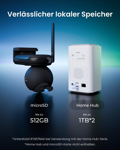 Reolink Altas PT Ultra 4K Solar Überwachungskamera mit Akku, schwarz