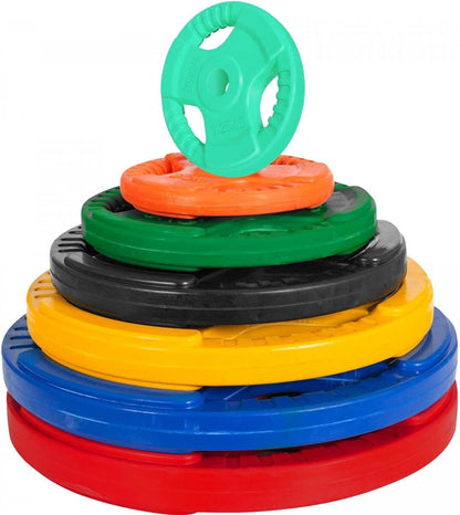 GORILLA SPORTS® Hantelscheiben Gusseisen Gummi Gripper - 30mm
