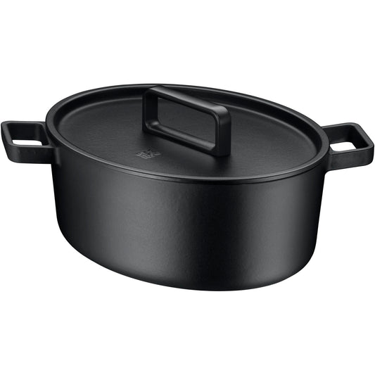 WMF Flavour Bräter oval Gusseisen – 34x28 cm Schwarz Induktion