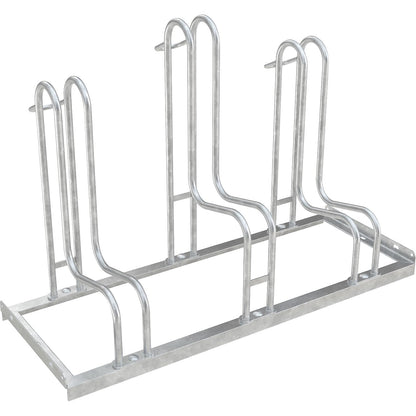 SmartPark Standparker mit einseitiger Radeinstellung 1050 mm. Metallener Fahrradständer, 1050 mm lang, zur sicheren Parkposition eines Fahrrads.