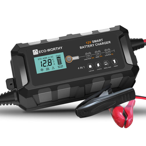 ECO-WORTHY 10A 12V LiFePO4 Autobatterie Erhaltungsladegerät
