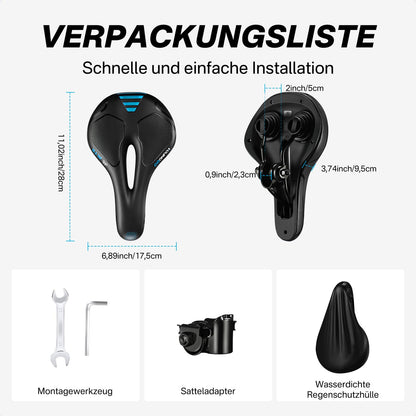 YOUNGDO Fahrradsattel Gel, ergonomisch, wasserdicht mit Abdeckung