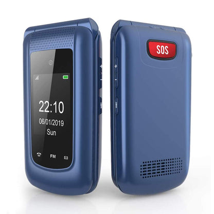 uleway G380D-SE Seniorenhandy, Klapphandy mit SOS-Taste, Blau