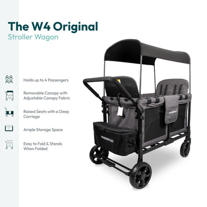 WONDERFOLD W4 Original 4-Sitzer Kinderwagen - Grau