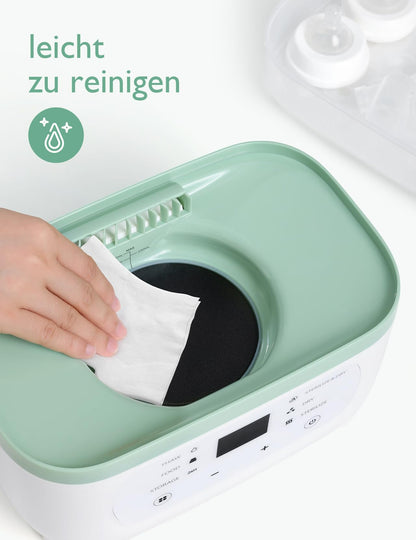 Momcozy Dampfsterilisator für Babyflaschen 3-in-1 mit Trocknung