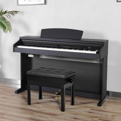 Allright Klavierhocker verstellbar PU-Leder Stauraum Schwarz