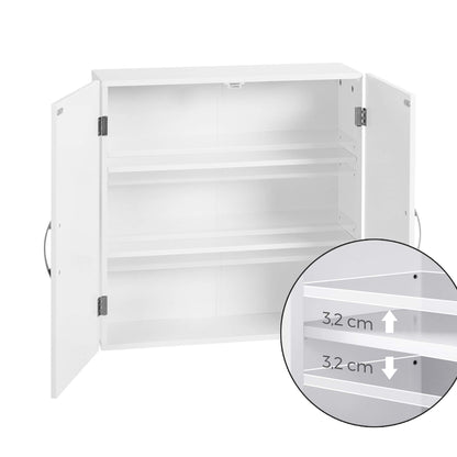 VASAGLE Badezimmerschrank BBC320W01 Wandschrank, verstellbare Ablagen