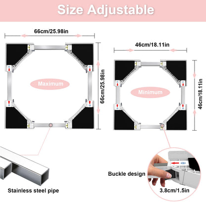 NIUXX Universal-Stapelbausatz für Waschmaschine & Trockner, 46-66 cm