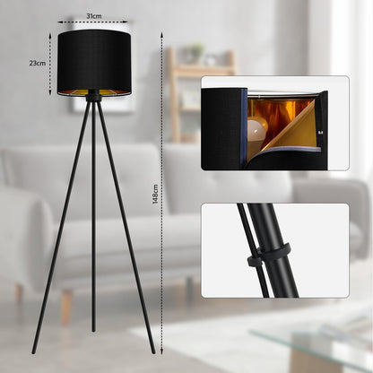BBHome Stehlampe LED Dimmbar Dreibein – 3 Farbtemperaturen