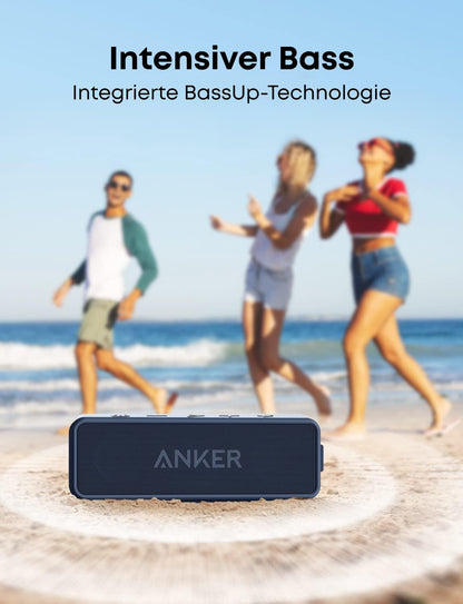 Anker soundcore 2 Bluetooth Lautsprecher, 24h Akku, IPX7