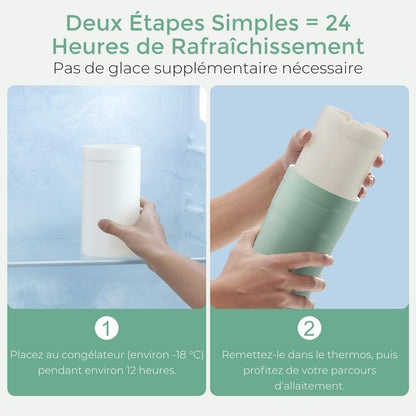 Momcozy Muttermilchkühler CM02 tragbar, 24 h eisfreie Kühlung, 350 ml