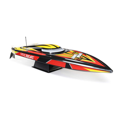 Proboat Sonicwake V2 36" Self-Righting Brushless RC Boot - Schwarz