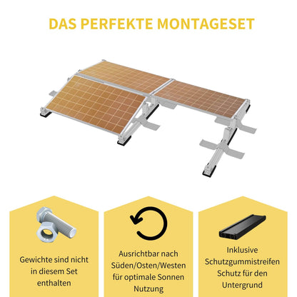Avoltik 4er Set Solarmodul Flachdach Halterung ohne Bohren