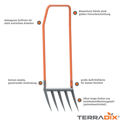 TERRADIX Broadfork 5x300 – Original Tiefenlockerer 50cm