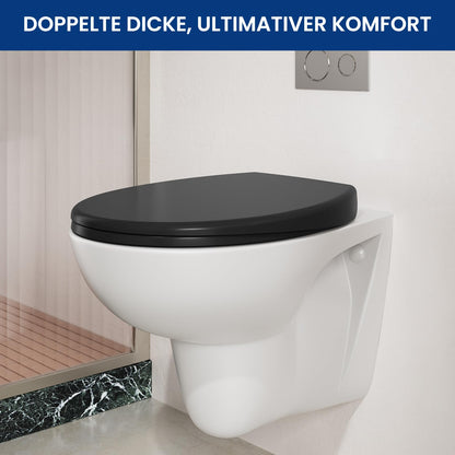 CECIPA DERW SERIE WC Sitz Absenkautomatik – Schwarz Oval