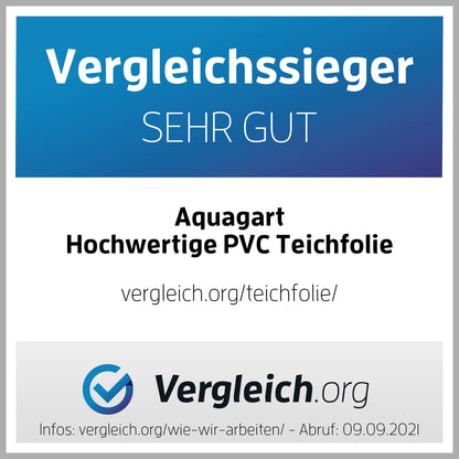Aquagart PVC Teichfolie 0.5mm Stärke – Schwarz 3x6m